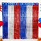 4th of July & Veterans Day Decorations, 2 Packs 3.3 x 6.6 ft Red White and Blue Foil Fringe Curtains, Tinsel Streamers for Patriotic Parties